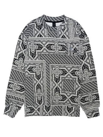 Bandana Print Sweatshirt Grey - MOOSE KNUCKLES - BALAAN 2