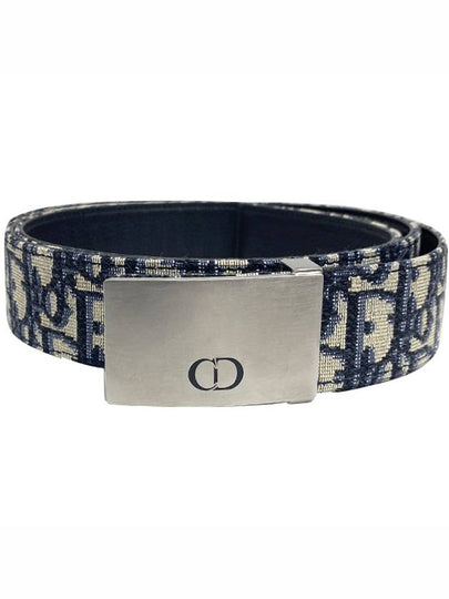 Oblique Jacquard Belt Black Beige - DIOR - BALAAN 2