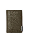 B Cut Leather Card Wallet Green - BURBERRY - BALAAN 1