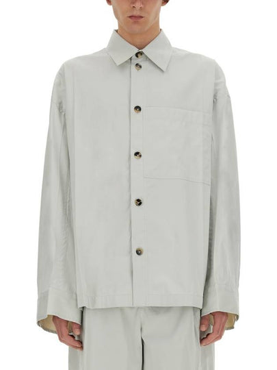 Cotton Silk Long Sleeve Shirt Cloud - BOTTEGA VENETA - BALAAN 2