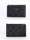 Zipper Calfskin Triomphe Embossed Card Wallet Black - CELINE - BALAAN 3