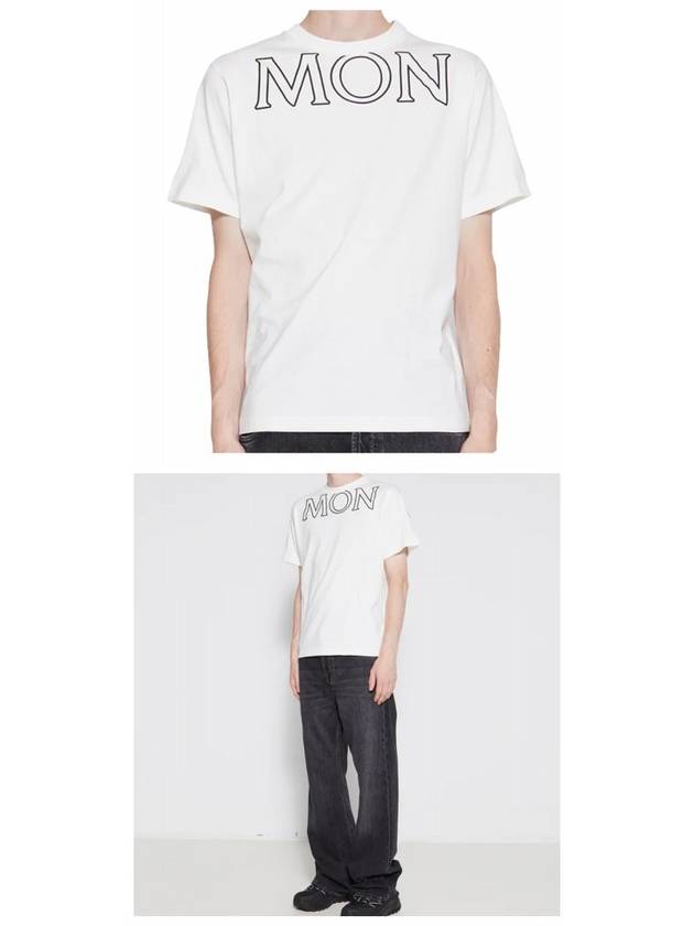 logo print short sleeve t-shirt white - MONCLER - BALAAN 5