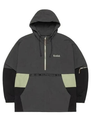 KODAK Trip Scenery Color Block Anorak Jacket CHARCOAL - KODO - BALAAN 1