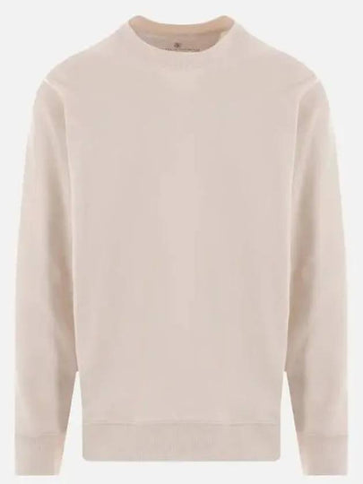 Men's Cotton Round Neck Sweatshirt Light Beige - BRUNELLO CUCINELLI - BALAAN 2