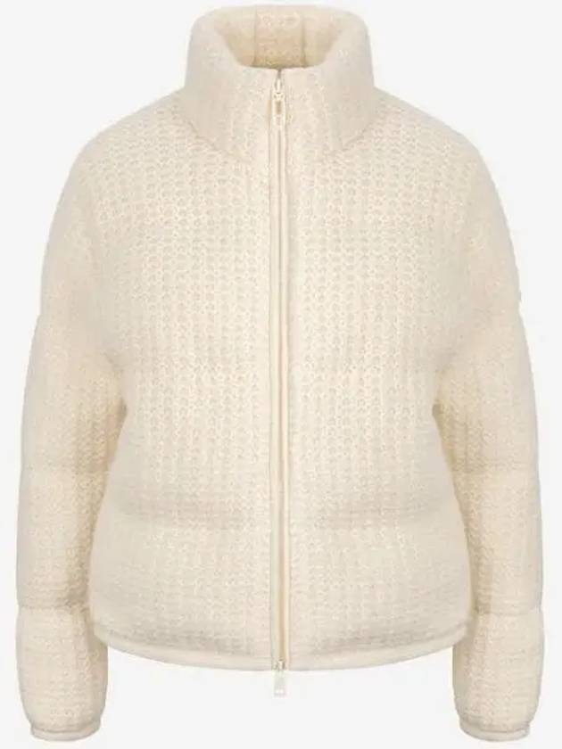 9B00047 M3620 034 Padded Wool Alpaca Zip up Cardigan - MONCLER - BALAAN 1