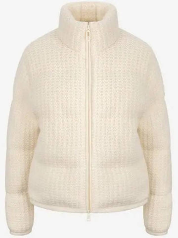 9B00047 M3620 034 Padded Wool Alpaca Zip up Cardigan - MONCLER - BALAAN 1