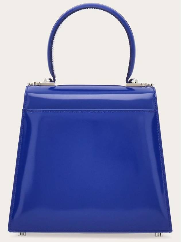 Iconic Top Handle Small Tote Bag Royal Blue - SALVATORE FERRAGAMO - BALAAN 6