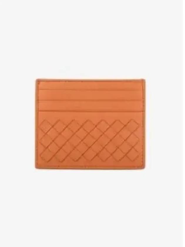 Intrecciato Weaving Card Wallet Orange - BOTTEGA VENETA - BALAAN 2