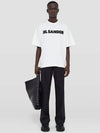 Men's Logo Printing Oversized Short Sleeve T-Shirt White - JIL SANDER - BALAAN 4