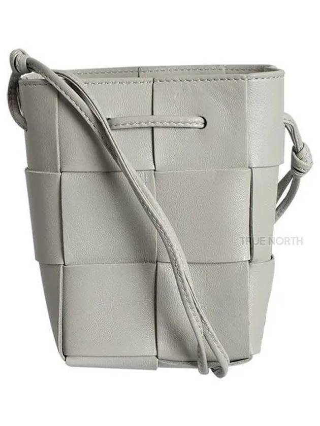 Intrecciato Cassette Small Bucket Bag Grey - BOTTEGA VENETA - BALAAN 2