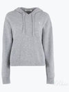 Embroidered Logo Cashmere Hoodie Grey - SPORTY & RICH - BALAAN 2