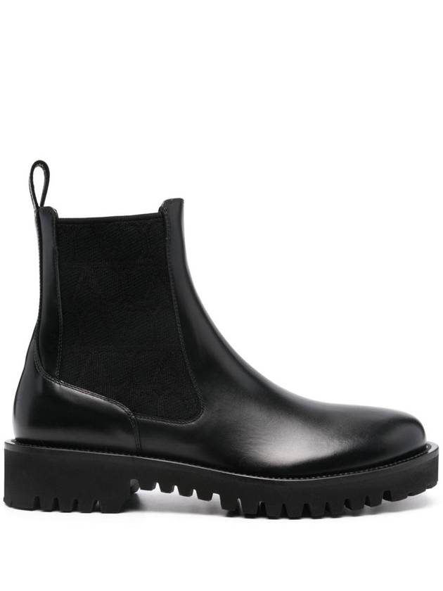 Valentino Garavani Black Leather Boots - VALENTINO - BALAAN 1