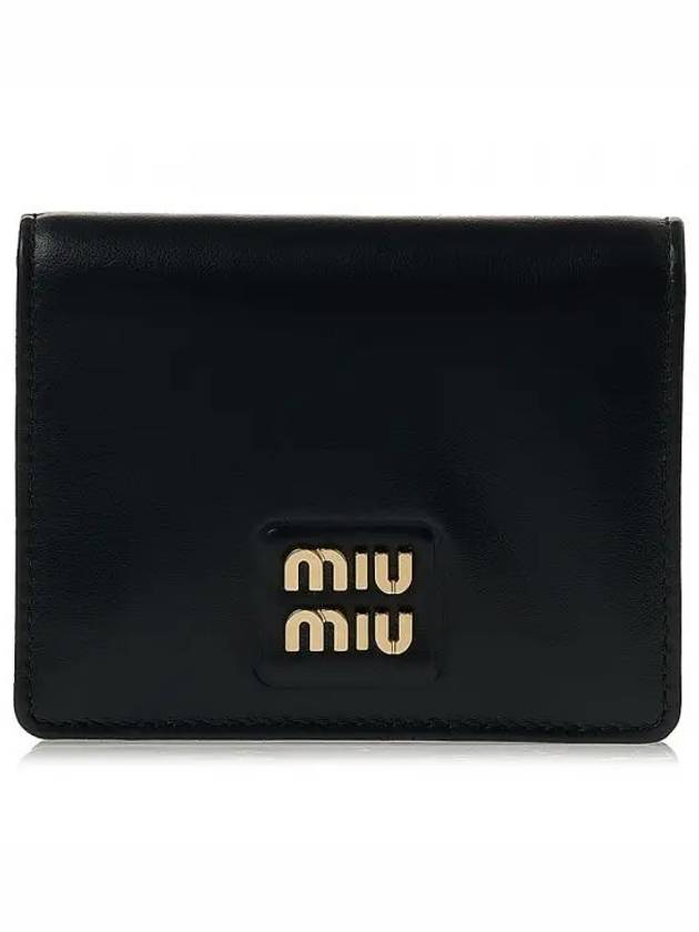 Small Leather Half Wallet Black - MIU MIU - BALAAN 2