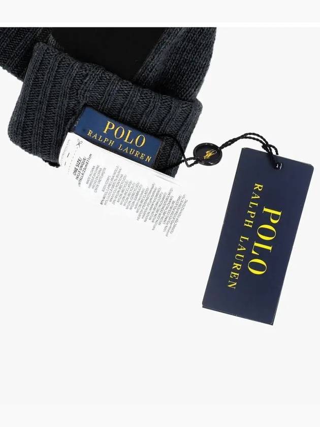 Pony logo embroidered gloves gray - POLO RALPH LAUREN - BALAAN 4