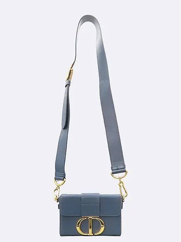 M9204UM0S M94B Navy Color Leather Montaine 30 Cross Bag - DIOR - BALAAN 4