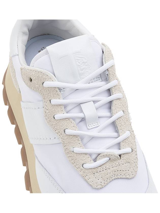 Women's Leather Fabric Low Top Sneakers White - TOD'S - BALAAN 9