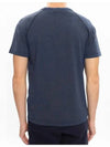 Embroidered Logo Melange Short Sleeve T-shirt Navy - STONE ISLAND - BALAAN 5