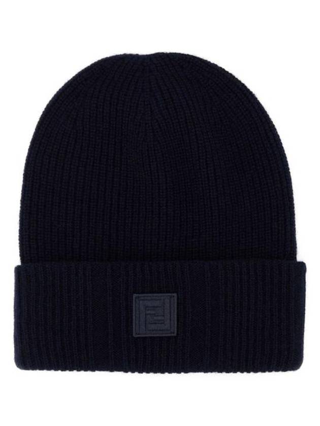 FF Patch Wool Beanie Blue - FENDI - BALAAN 2