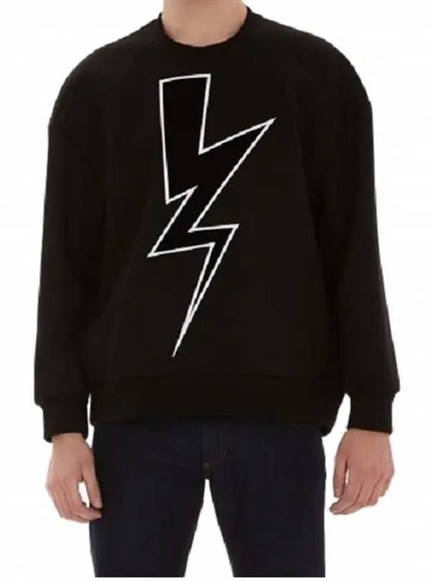 Lightning Sweatshirt Black - NEIL BARRETT - BALAAN 3