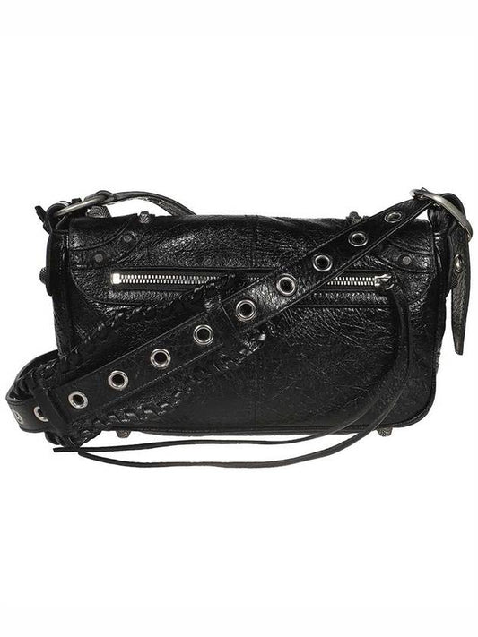 Zipper Stud Arena Lambskin Shoulder Bag Black - BALENCIAGA - BALAAN 2