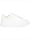 Oversized Leather Tab Low Top Sneakers White - ALEXANDER MCQUEEN - BALAAN 1