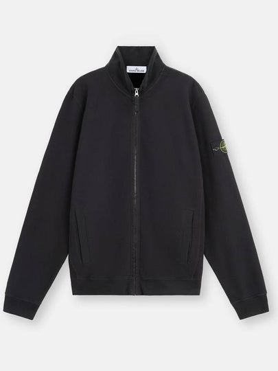 Logo Patch Zipper Zip-Up Jacket Black - STONE ISLAND - BALAAN 2