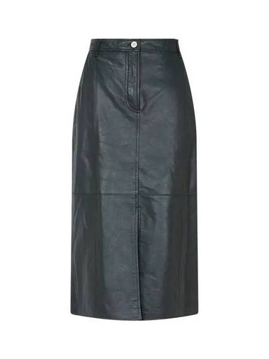 PS Women s Slit Leather Skirt Dark Green 271071 - PAUL SMITH - BALAAN 1