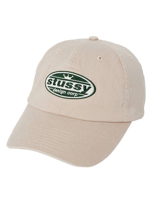 Oval Logo Low Pro Ball Cap Beige - STUSSY - BALAAN 1