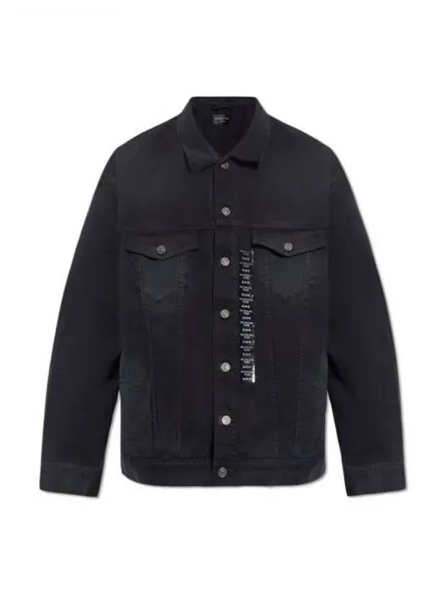 Applique Denim Jacket Black - BALENCIAGA - BALAAN 2