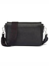 Saffiano Leather Shoulder Bag Black - PRADA - BALAAN 3