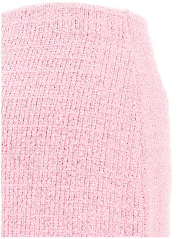 Self-Portrait 'Pink Jewel Button Knit Mini' Skirt - SELF PORTRAIT - BALAAN 4