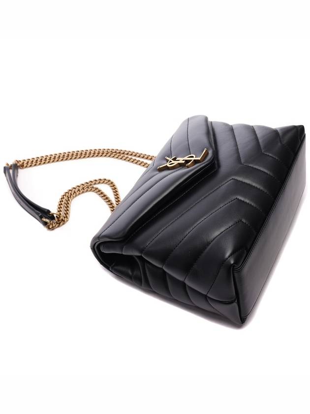 Bronze Monogram Loulou Matelasse Y Leather Small Shoulder Bag Black - SAINT LAURENT - BALAAN 6