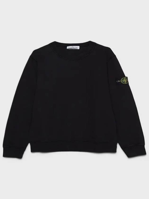 Wappen Patch Crew Neck Sweatshirt Black - STONE ISLAND - BALAAN 2