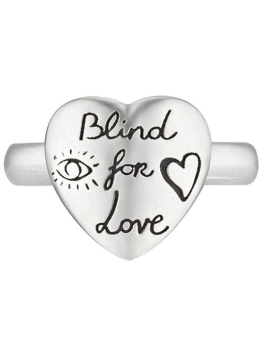 Blind for Love Ring Silver - GUCCI - BALAAN.