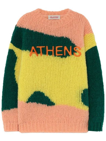 Kids Athens Embroidery Color Block Knit F21089 099GN - THE ANIMALS OBSERVATORY - BALAAN 1