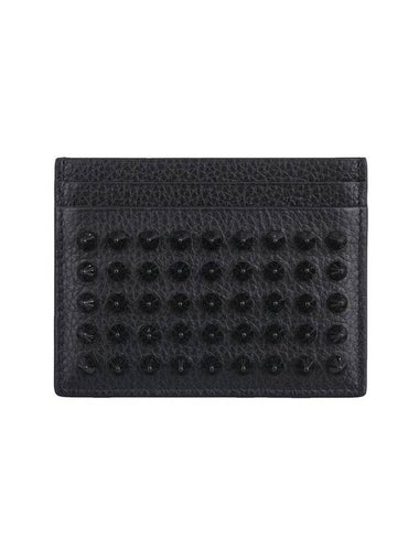 Kios Spike Card Wallet Black - CHRISTIAN LOUBOUTIN - BALAAN 1