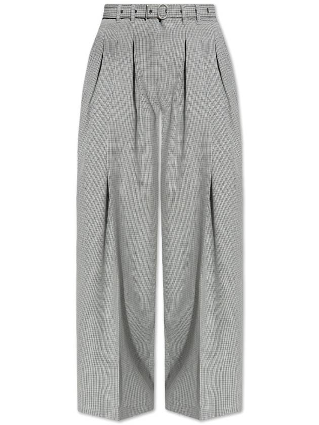 JIL SANDER Plaid Patterned Trousers, Women's, Grey - JIL SANDER - BALAAN 1