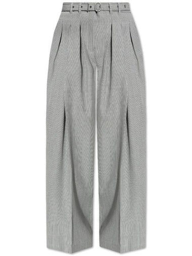 JIL SANDER Plaid Patterned Trousers, Women's, Grey - JIL SANDER - BALAAN 1