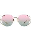 Eyewear Rimless Metal Sunglasses Pink - GUCCI - BALAAN 2