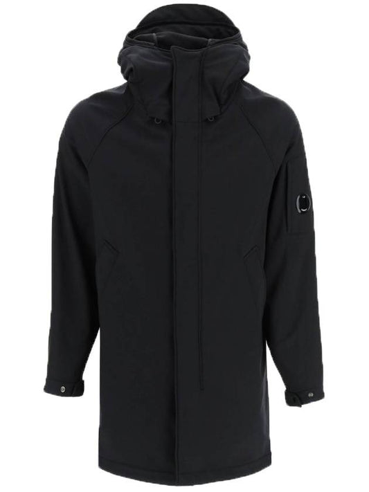 Shell R Long Hooded Jacket Black - CP COMPANY - BALAAN 1
