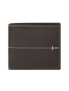 Stitched Halfwallet Brown - TOD'S - BALAAN.