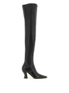 Almond Nappa Leather Heel Long Boots Black - BOTTEGA VENETA - BALAAN 2