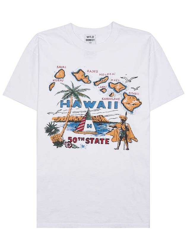 Wild Donkey 50th State Short Sleeve T Shirt WHITE - WILD DONKEY - BALAAN 1