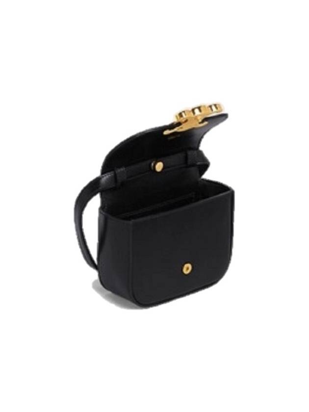 Triomphe Small Shiny Calfskin Cross Bag Black - CELINE - BALAAN 5