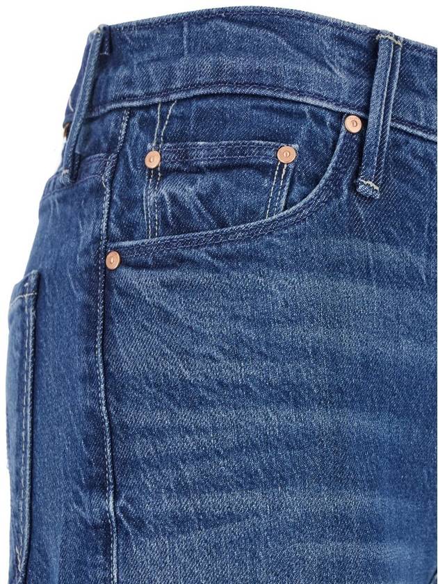 'The Twisted Sneak Fray' Blue Five-Pocket Jeans With Bleached Effect In Cotton Blend Woman - MOTHER - BALAAN 3