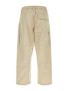 Loose Fit Cargo Cotton Canvas Straight Pants Beige - STONE ISLAND - BALAAN 2