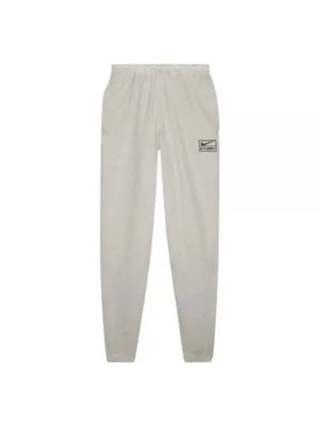 x STUSSY Fleece Pants Gray Heather - NIKE - BALAAN 1