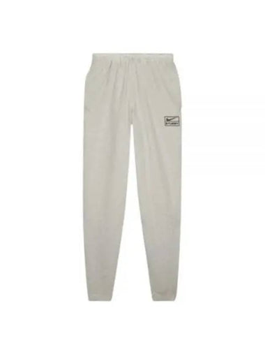 x STUSSY Fleece Pants Gray Heather - NIKE - BALAAN 1