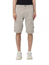 Stretch Satin Cargo Shorts Grey - CP COMPANY - BALAAN 2