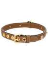 Leather Pet Collar Brown - MIU MIU - BALAAN 2